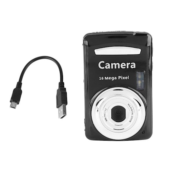 Mini utendørs 16MP 720P 30FPS 4X zoom HD digitalt videokamera videokamera (svart)