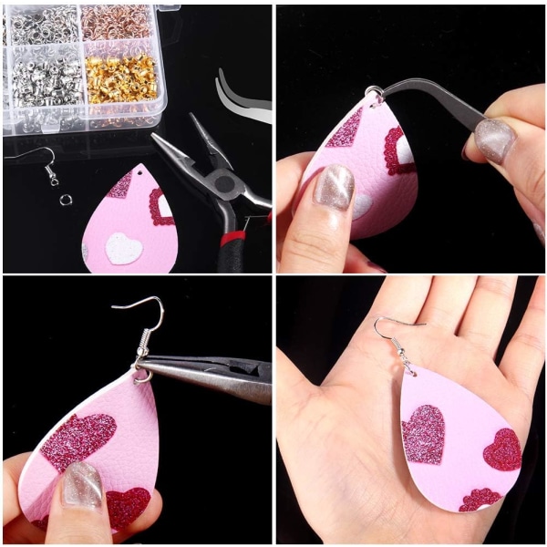 Hicdaw 2500 st Earring Hooks Örhänge Tillverkningssats Örhänge Hooks