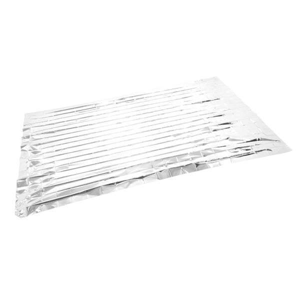 Reflekterande Nödfilt, Överlevnadsutrustning för Utomhusäventyr, Mylar Termisk Filt med Förbättrad Värmeåtervinning, Silver, Vikbar Design för