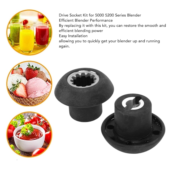 2 st ersättningsdelar Blender Drive Socket Kit för Vitamix 5000 5200 Series Blender Tillbehör Drive Socket Kit