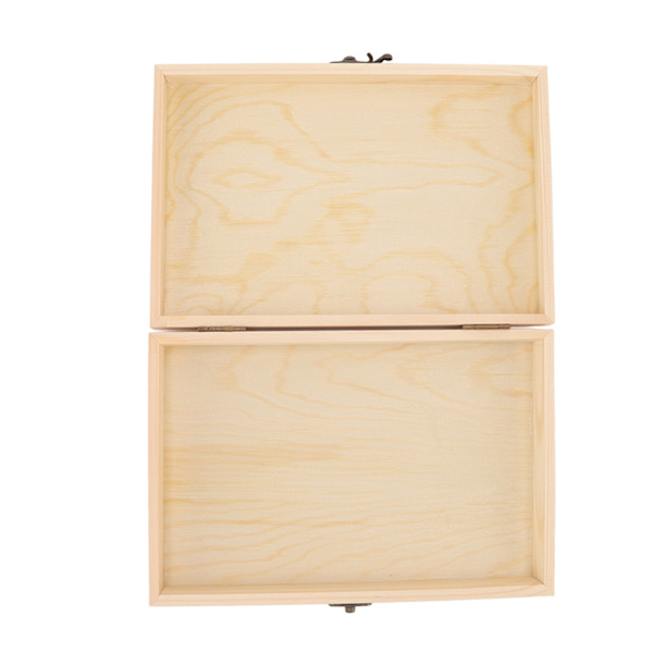 Træ Cigar Humidor Rektangulær Fyrretræ Rustik Stor Kapacitet DIY Cigar Opbevaringsboks med Låg til Te Kalligrafi Cigarer