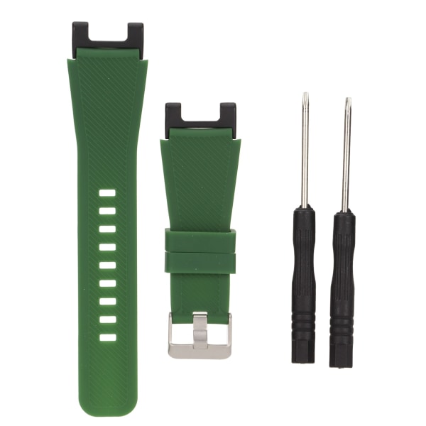 Silikonmjuk armband bälte sport klockarmband rem för Amazfit TRex TRex Pro Smartwatch (militärgrön)