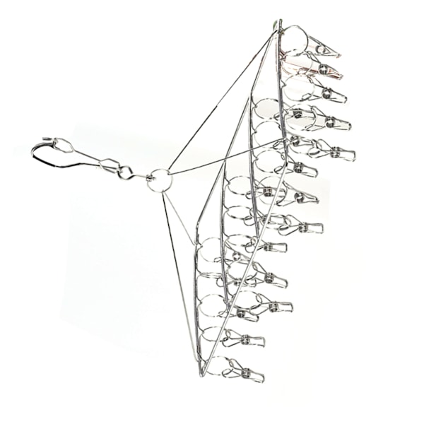 Clothes Drying Hanger Stainless Steel Multi Clip Laundry Drip Hanging Rack for Underwear Socks Hat Square