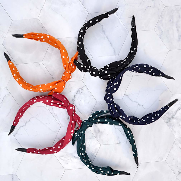 Elegant Hårbandset, DIY Trådbåge Design med Justerbar Elastisk Storlek för Kvinnor och Tonåringar (Set med 5 i 5 Olika Klassiska Färger)