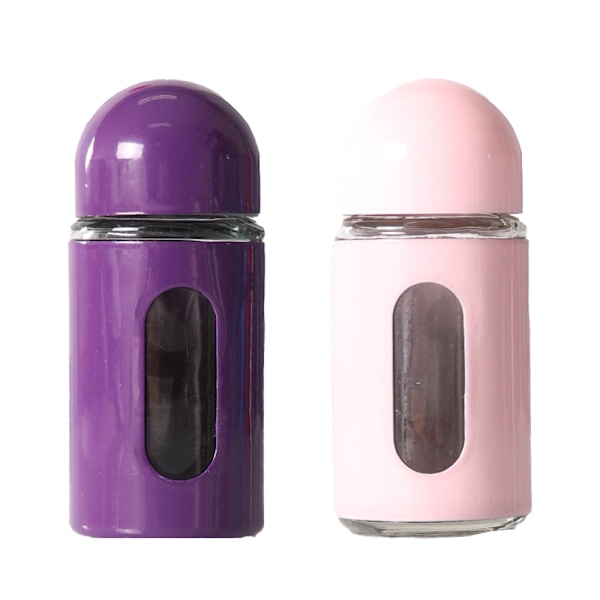 Glass Salt and Pepper Shakers with Adjustable Pour Holes - Stainless Steel Salt Shaker and Pepper Shaker