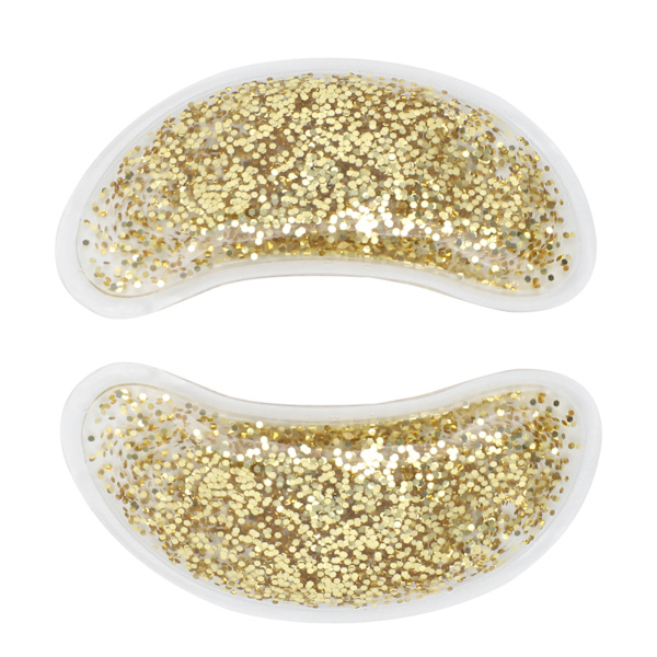 Glitter Sequins Gjenbrukbar Øye Gel Ispose Kjøling Varmende Øyepose Patch for Mørke Sirkler Gull