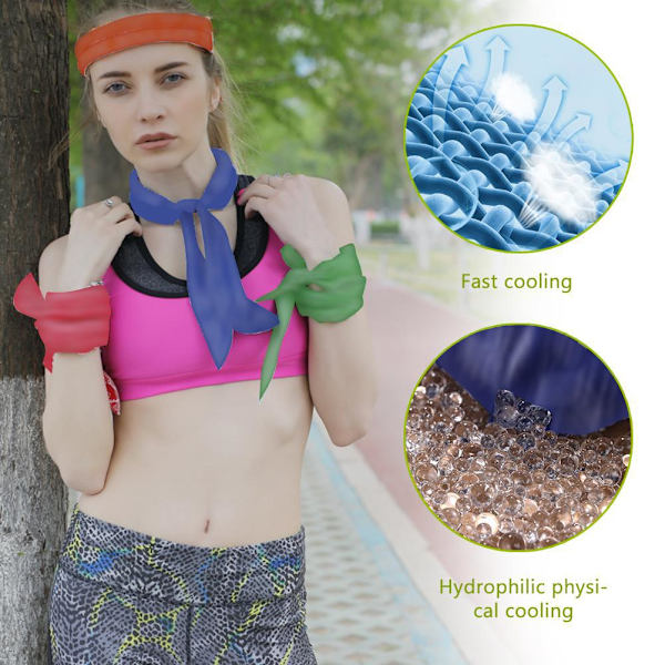 13 stycken kylscarf wrap sommar cool ice handduk kall känsla scarf hals wrap pannband ice scarf krage hals för utomhuslöpning cykling
