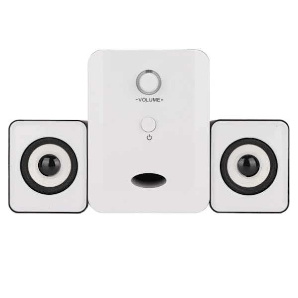 USB-drivna skrivbords högtalare Datorhögtalare med subwoofer för PC Laptop Tablet Desktop Dazzle Version Svart Vit