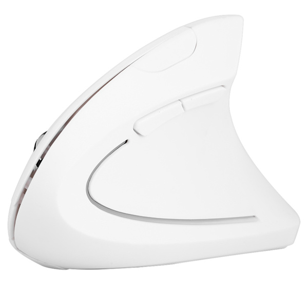 2.4GHz optisk 1600DPI trådløs ergonomisk vertikal gamingmus NOn forsinkelse til pc bærbar computer hvid