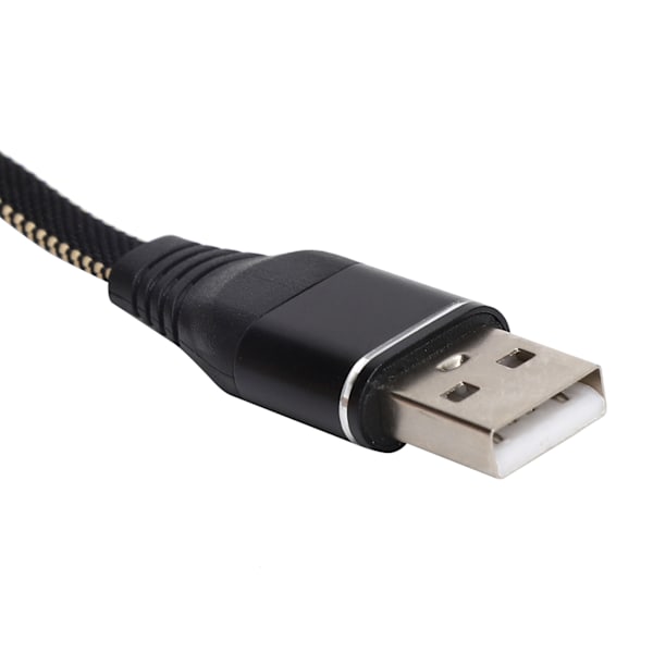 Micro USB-laddningskabel förlängd nylonflätad snabbladdningssladd för Android-mobiltelefonerSvart