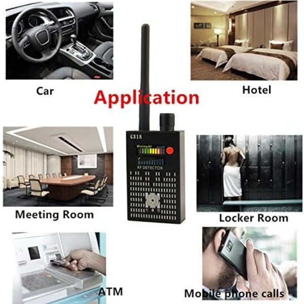 Infraröd Skanning & Magnetfältsdetektering: Anti-spiondetektor för Hemmakontor, Hotell och Bil, Dolda Kameradetektorer med RF-signaldetektering,