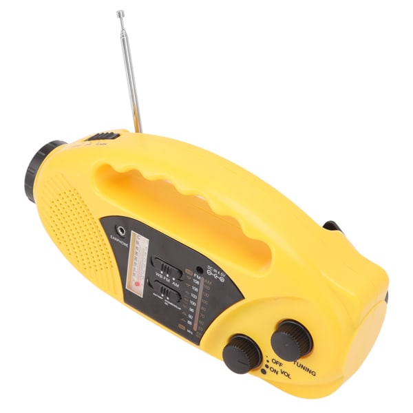 Nödhandvevradio Multi Band AM FM SW Solardriven Handvev