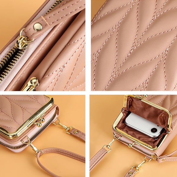 Crossbody-tasker til kvinder - Fashion mobiltelefon skuldertasker kortholder pung