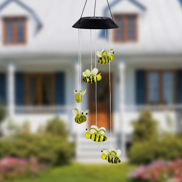 Solcelledrevet kunstig blomsterlyskæde 2m 20 LED Wisteria