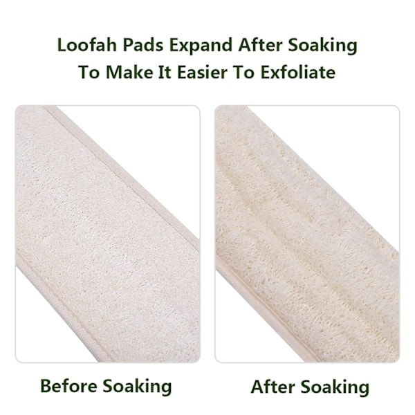 Djuprengörande Lyxig Luffa Loofah för Huden, 100% Naturligt Material Exfolierande Duschsvamp, Miljövänlig Biologiskt Nedbrytbar för Kroppstvätt för Män & Kvinnor