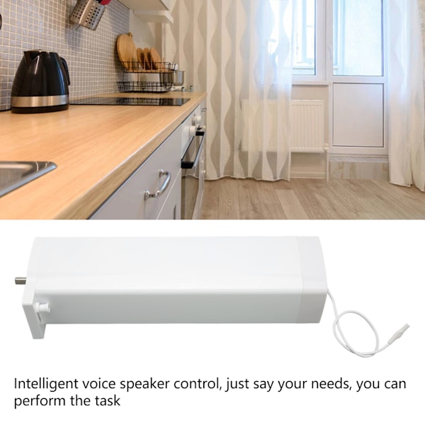 Elektrisk gardinmotor intelligent aluminium lavt støy stemmestyrt gardinmotor for Tuya 100‑240V EU-plugg