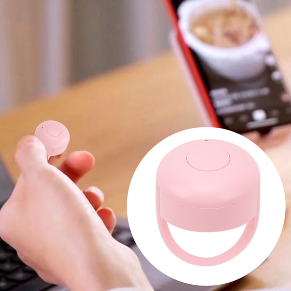 Sormenpään videon ohjain Langaton BT4.0 Jopa 32.8ft Ergonominen ABS Silikoni Sovellus Sivunkääntäjä Selfie-videon selaamiseen Pinkki