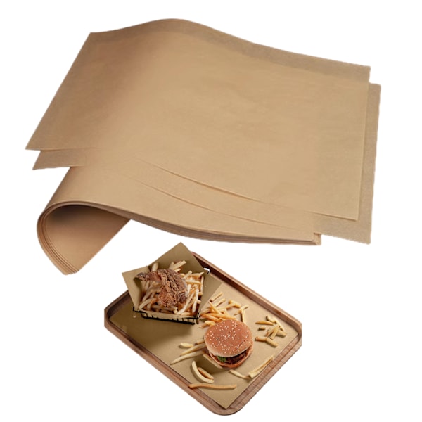 Bagepapirark til bagning, 100 stk. Non Stick bagepapir madlavningspapirark forskåret til ovn Air Fryer 8x12 tommer