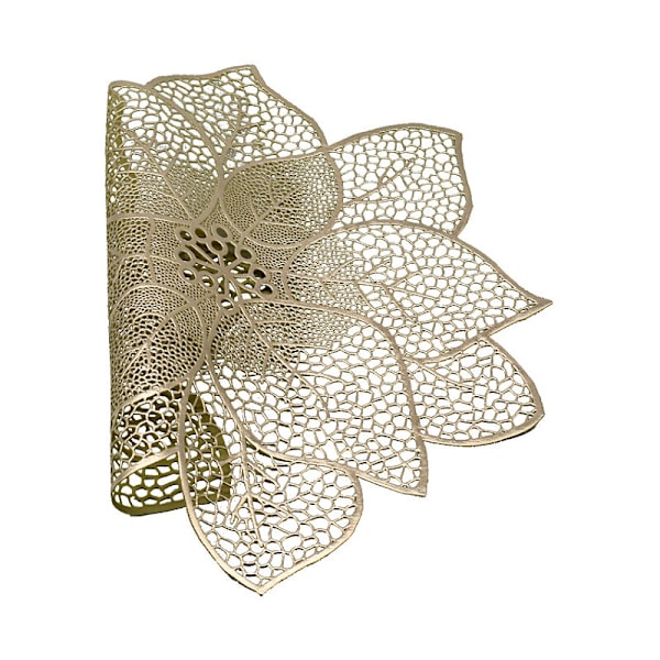 Fläckbeständiga bordsdukar, tvättbara och avtorkningsbara bordstabletter för dagligt bruk, 2 eleganta färger halkfri PVC med unik blommig design för
