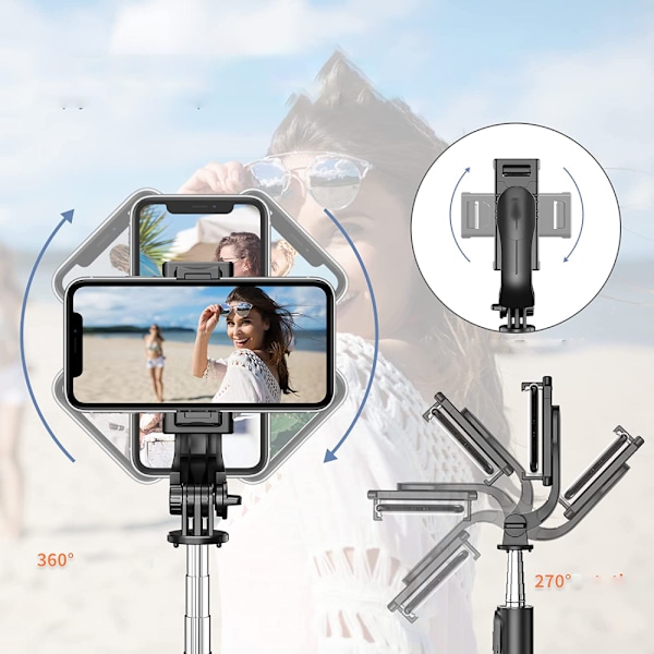 Upplev Sömlösa Selfiesessioner Med Vårt Selfiestick-Stativ, Trådlös Fjärrkontroll För Enkla Bilder, Aluminiumlegeringskonstruktion Garanterar
