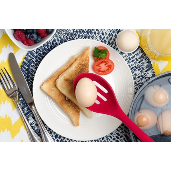 Master Chef's Companion: Silikon Skedar för Blandning, Non-Stick Verktyg, Djup Skål för Effektiv Ösning, Värmebeständig, Ergonomisk Design för Komfort