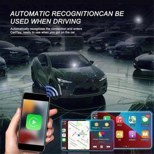 Carplay Ai Box Trådløs Android Auto Smart TV Box Bil Intelligent System Mini Box Trådløs Android Auto Ai Box