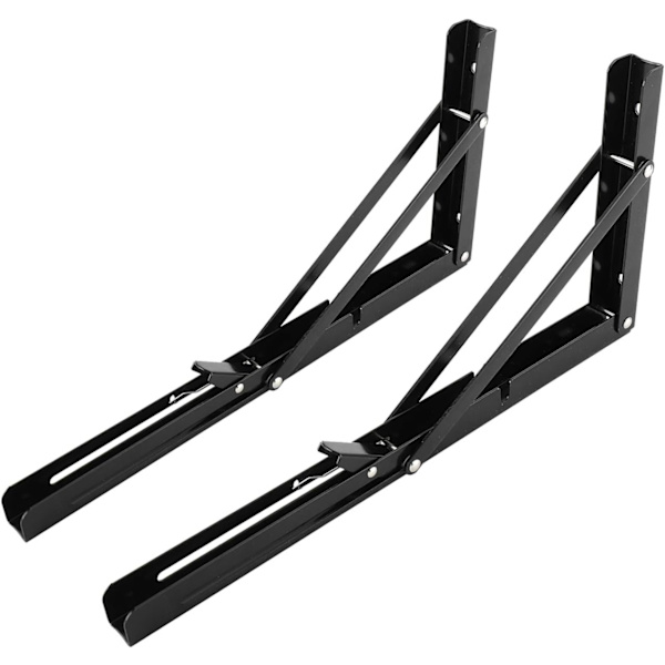 Set med 2 hopfällbara väggkonsoler i metall, industriella väggkonsoler, hopfällbara konsoler för arbetsbänk, garage, kök, rumsdekor, 68 kg/150 pund
