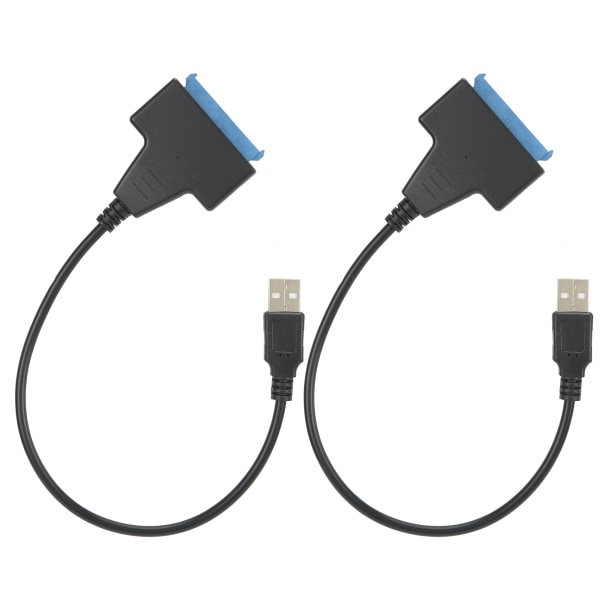2 stk. bærbar USB 2.0-port til lang skall for SATA-grensesnittkabelutstyr Tilbehør