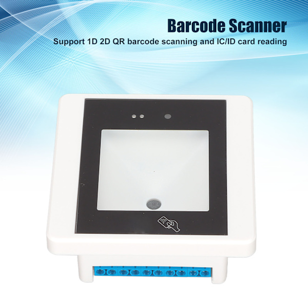 Streckkodsläsare Multipurpose Desktop 1D 2D QR Streckkodsläsare Access Control Card Scanner IC ID ReaderR35C Vit