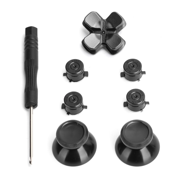 Spelkontroll Aluminiumlegering Knappar Tumstock Set Reservdelar för PS4
