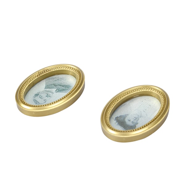 2 kpl/setti nukkekoti Miniatyyri Soikea Kehys Kuva Nukkekoti DIY Tarvikkeet