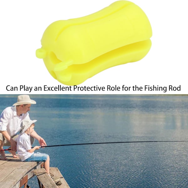 Fiske Stang Festet Ball Fiske Stang Stropper Tilbaketrekning Stang Enhet Fiske Stang Klipp for Båt Fiske Supplie Gul