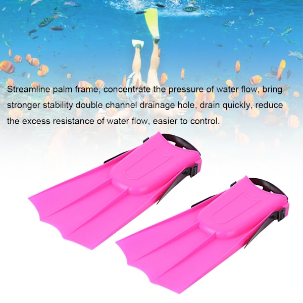 A Pair Lightweight Swimming Training Fins Snorkeling Short Flippers for Diving EquipmentSwimming Fins