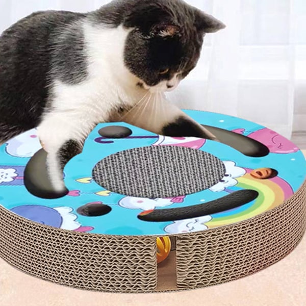 Vikbar Dragspels-Katt Leksak: Interaktiv Klösbräda För Katt, Krypterad Korrugerad Papper Klösbräda Leksak, Stimulera Katters Intresse Och Skydda
