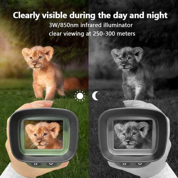 Nattvision Monokulär 2.5KD 1080P Uppladdningsbar Stöd Foto Tagning Videoinspelning Digital Infraröd Monokulär