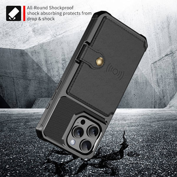 Multi-Slot Case, iPhone 16 Pro Max, Svart