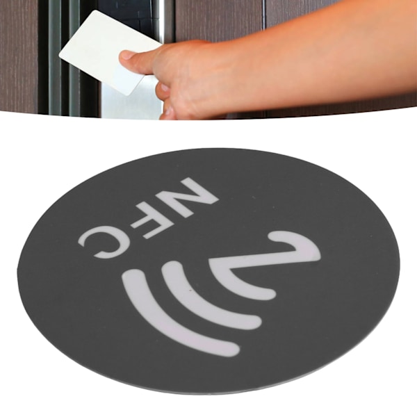 20 stk ID5200 NFC-klistremerklebende etikett runde 40mm anti-interferensetikett med NFC-utskrift svart