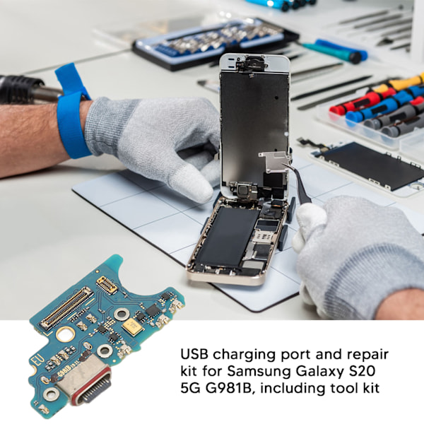 USB-laderport reparasjonssett Praktisk USB-ladeport erstatning for Samsung Galaxy S20 5G G981B Mobiltelefonreparasjon