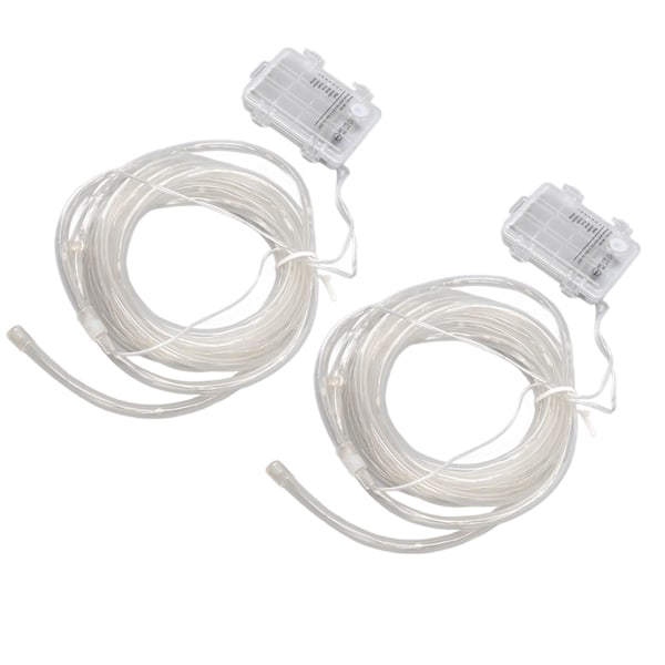 2 stk Trampoline Kant LED Lys 16 Farger Vanntett Fjernkontroll Trampoline Lys for Natt