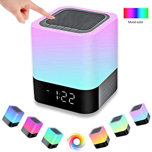 Multifunktionell Touch Sensor Sänglampa, Väckarklocka Med Superlång Speltid