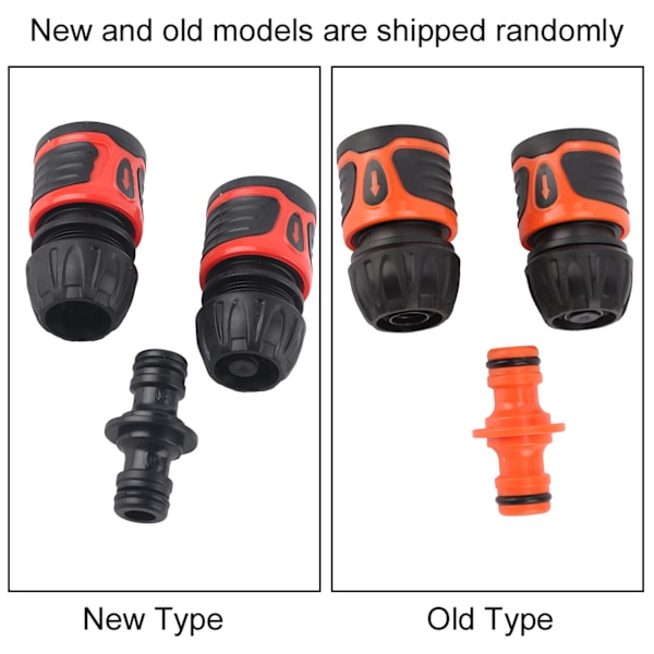 3 stk hurtigkobling slangekobling vannrør adapter hagetilbehør for 1/2 slange