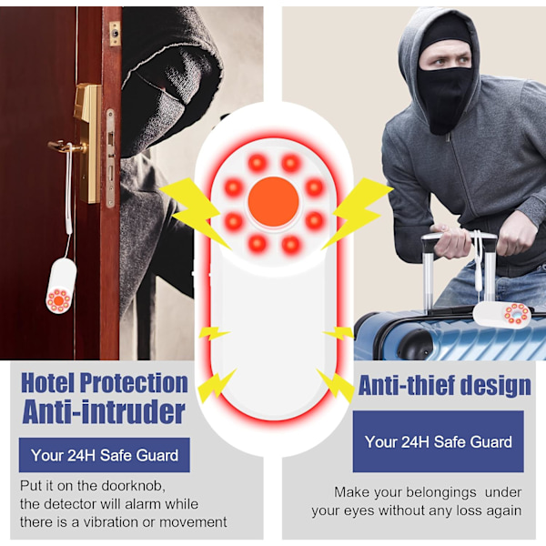 Integritetsskyddsenhet med Högt Ljud, Röd LED-Blixtlarm, Infraröd Kameradetektering för Hotell, Hem, Kontor