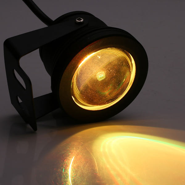 Marine Båd Yacht 10W 12V RGB LED Spot Light Regnfast Lampe med Fjernbetjening Sort