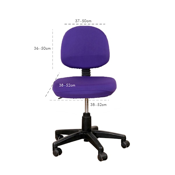 2 stk. Universal Computer Office Chair Ryggstøtte Deksel Beskyttende Stretchable Roterende Drafting Chair Slipcover