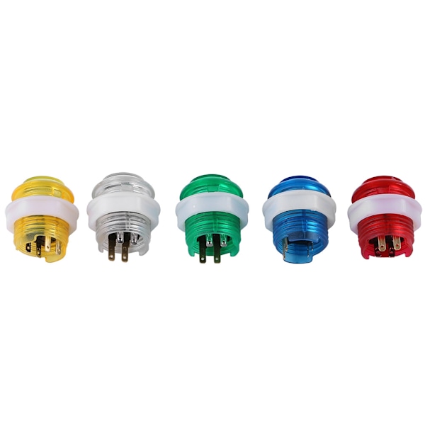 5PC/set LED-upplyst tryckknapp med mikrobrytare för arkadspel