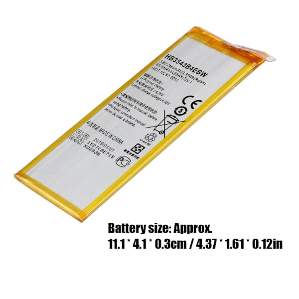 Alkuperäinen vaihtoehtoinen matkapuhelinakku 4,35 V 2530 mAh Huawei P7 -puhelimeen