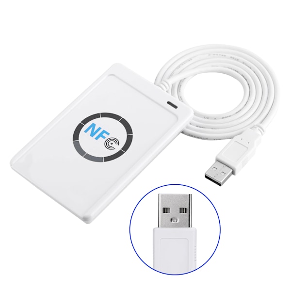 NFC RFID-läsare  Writer ACR122U ISO 14443A / b   Gratis programvara i vitt