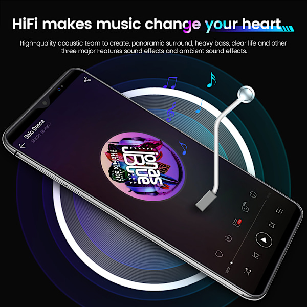 6,1 tums HD Full Screen 1G RAM+8G ROM 3G Dual Card Dual Standby Smartphone för Nowa 5 Pro (100-240V) Svart UK-kontakt