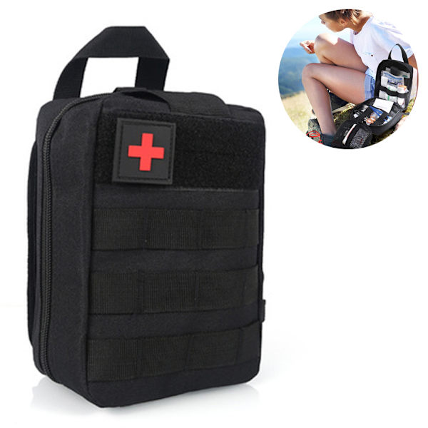 Första hjälpen kit väska taktisk nödväska medicinsk väska rese första hjälpen kit räddningsväska utomhus camping bärbar （Innehåller inte något medicinskt material）