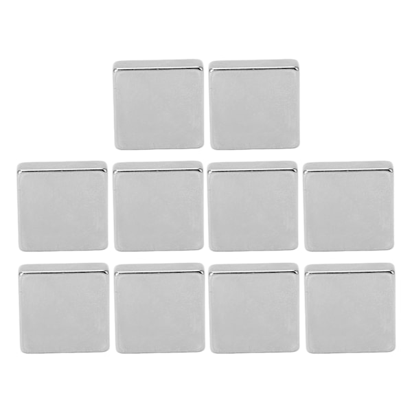 10 stk Neodym-magnet, kraftig, vakkert utseende, blank sølvfinish, sjeldne jordartsmagneter for DIY-kontor
